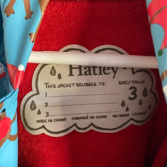 Hatley fleece lined rain jacket size 3T - Picture 4 of 4